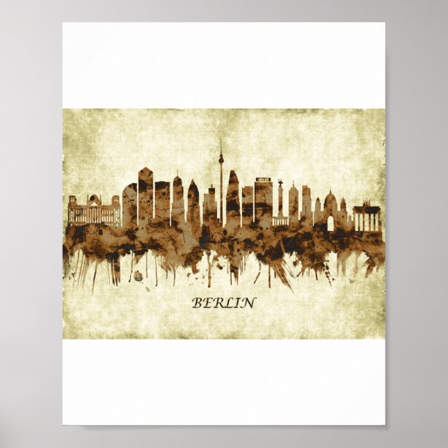 Berlin Tyskland Cityscape Poster (Framsidan)