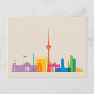 Berlin tyskland Cityscape Vykort