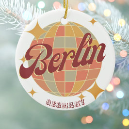 Berlin Tyskland Disco boll Retro Vintage Julgransprydnad Keramik