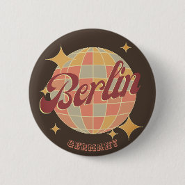 Berlin Tyskland Disco boll Retro Vintage Knapp
