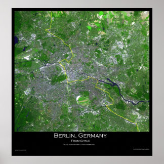 Berlin Tyskland från rymden Poster