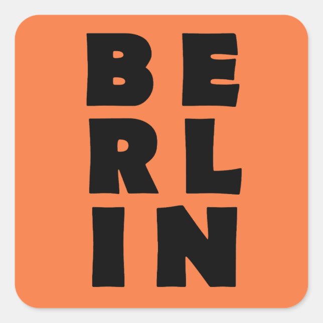 Berlin Tyskland Fyrkantigt Klistermärke (Framsida)