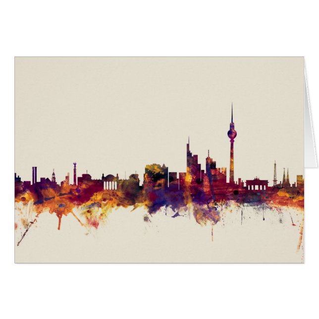 Berlin tyskland horisont hälsningskort (Framsidan Horizontal)