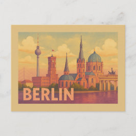 Berlin Tyskland Ikonisk Scen Vykort