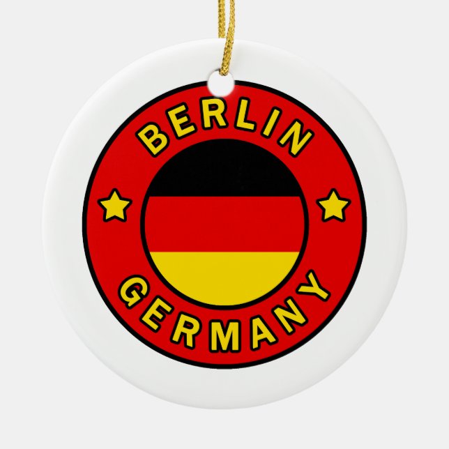 Berlin Tyskland Julgransprydnad Keramik (Framsidan)
