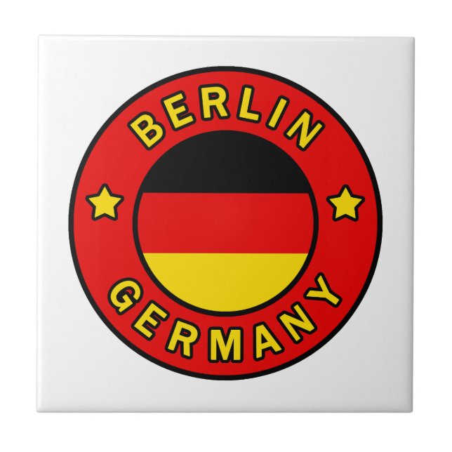 Berlin Tyskland Kakelplatta (Framsidan)