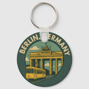 Berlin Tyskland Landmärke Konst Nyckelring