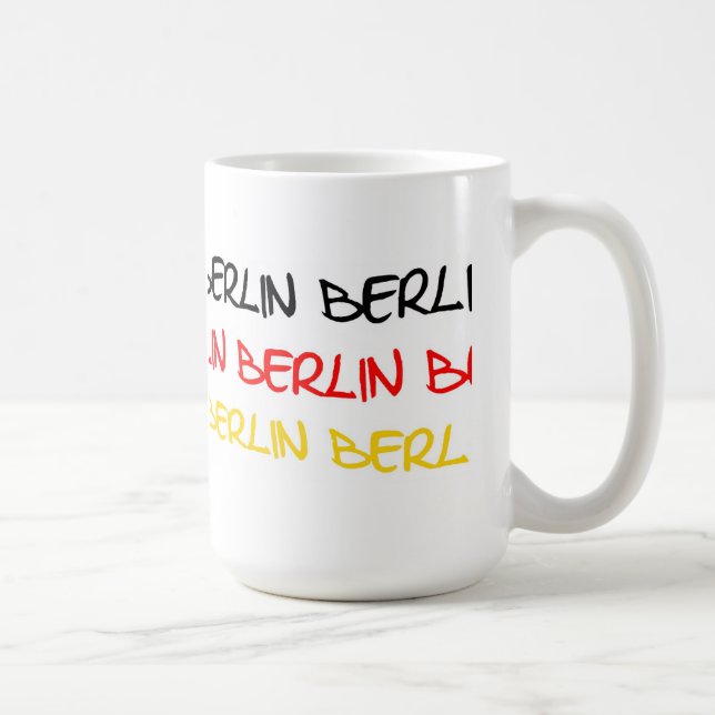 Berlin tyskland logotypsouvenir kaffemugg (Höger)