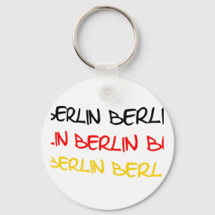 Berlin tyskland logotypsouvenir nyckelring