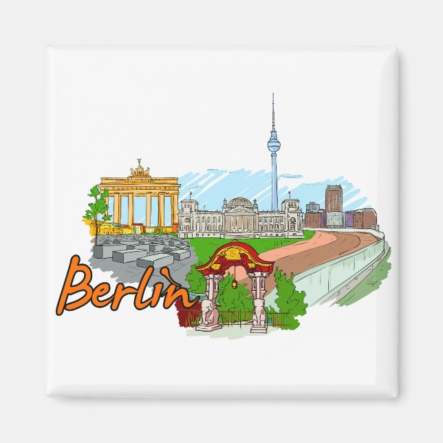 Berlin - Tyskland Magnet (Framsidan)