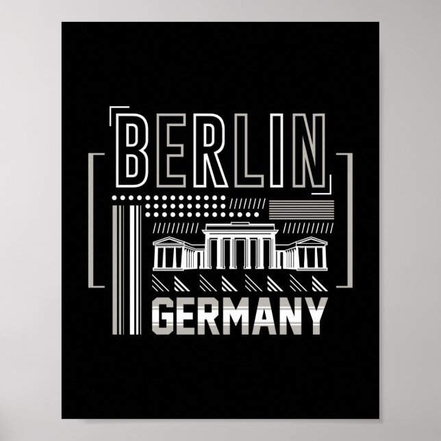 Berlin Tyskland Modern Arkitektur Grafik Poster (Framsidan)