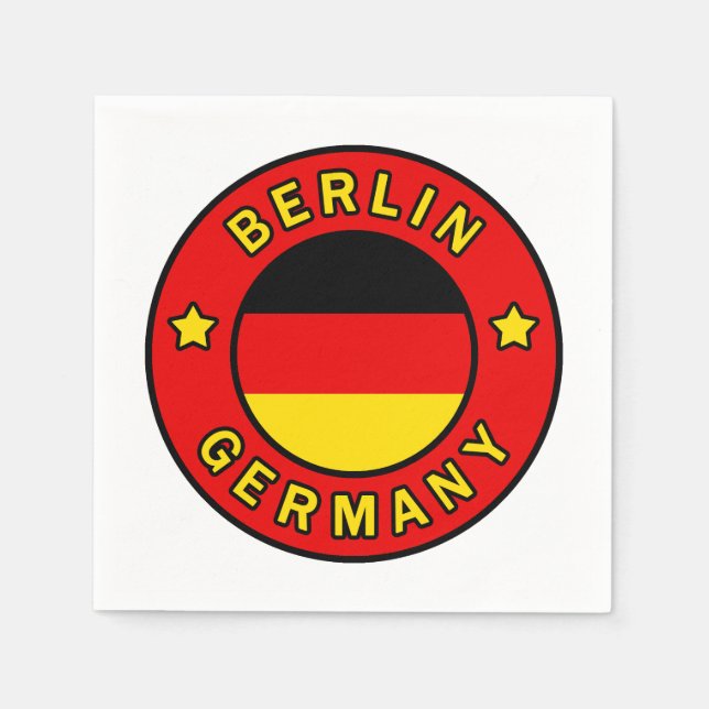 Berlin Tyskland Pappersservett (Framsidan)