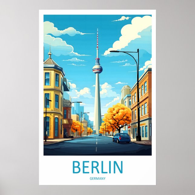 Berlin Tyskland Resa Poster 1 (Framsidan)