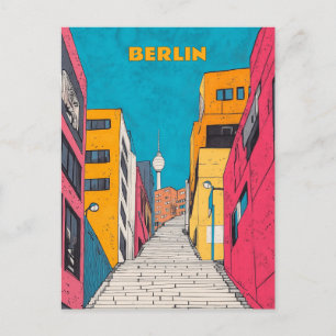 Berlin Tyskland Resa Vykort