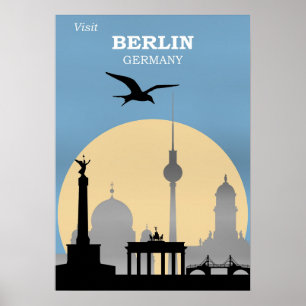 Berlin, Tyskland reseaffisch Poster