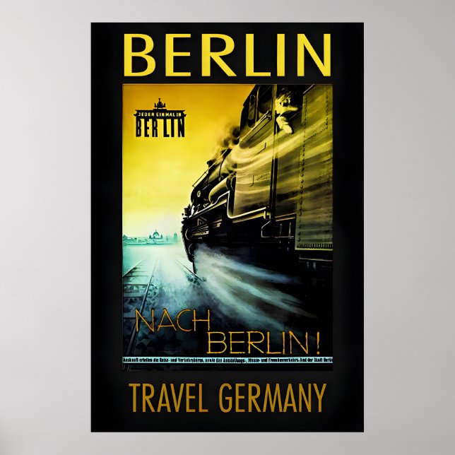 Berlin-Tyskland reseaffisch Poster (Framsidan)