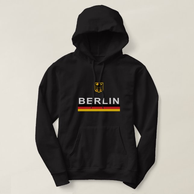 Berlin, Tyskland Retro Sports Design Hoodie (Design framsida)