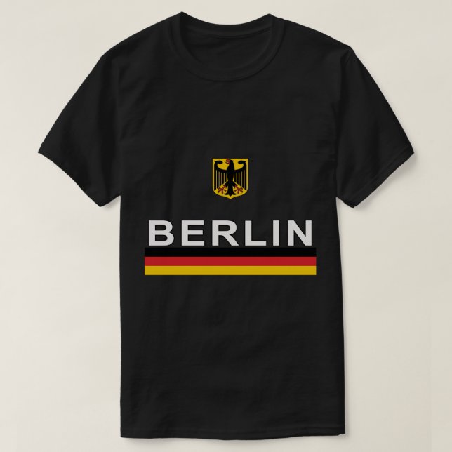 Berlin, Tyskland Retro Sports Design T Shirt (Design framsida)