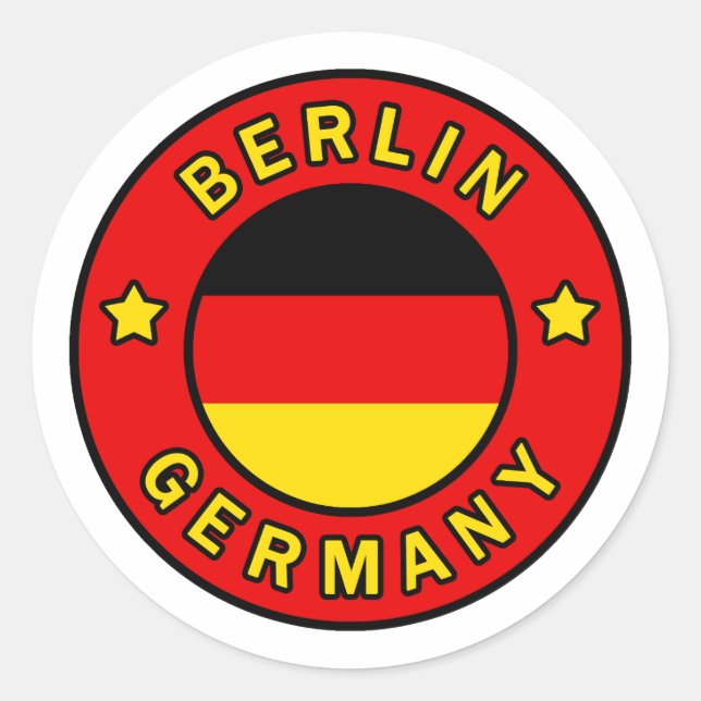 Berlin Tyskland Runt Klistermärke (Framsida)