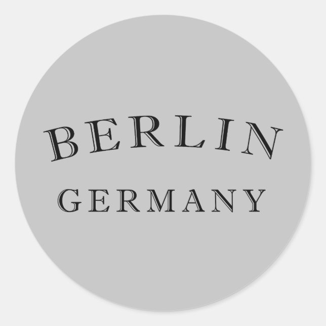 Berlin Tyskland Runt Klistermärke (Framsida)