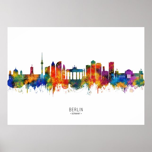 Berlin Tyskland Siluett Poster (Framsidan)