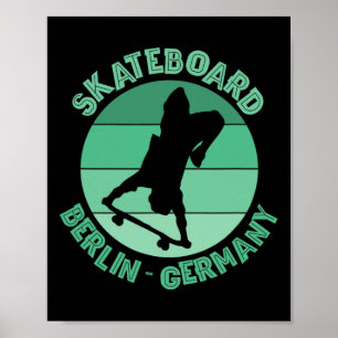 Berlin Tyskland Skateboardåkare Urn Skateboard 1 Poster