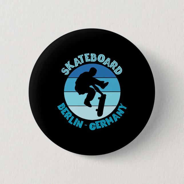 Berlin Tyskland Skateboardåkare Urn Skateboard  Knapp (Framsida)
