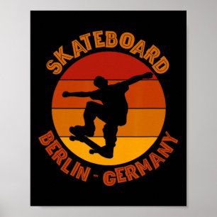 Berlin Tyskland Skateboardare Urn Skateboard 2 Poster