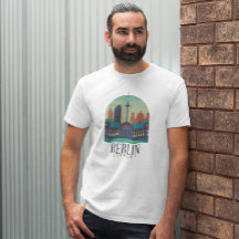Berlin Tyskland Skyline T Shirt
