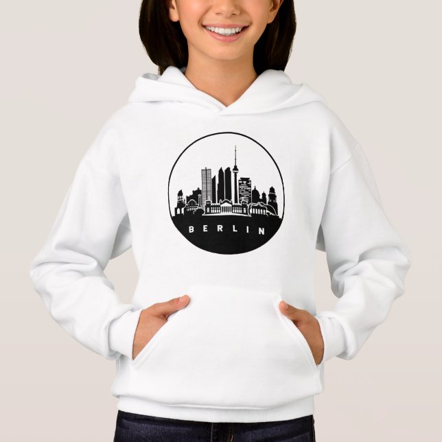 Berlin Tyskland Skyline T Shirt (Framsida)
