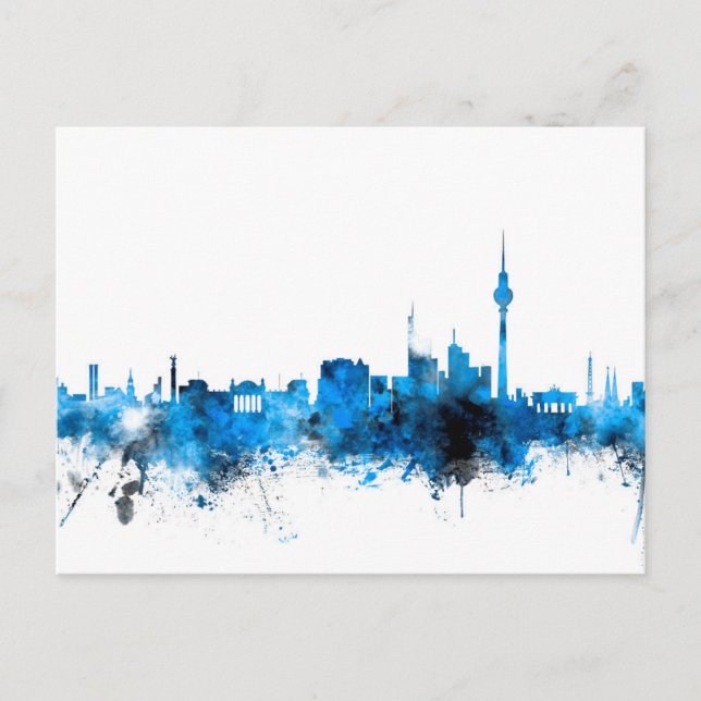 Berlin Tyskland Skyline Vykort (Framsida)