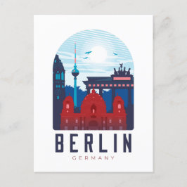 Berlin Tyskland Skyline Vykort