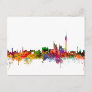 Berlin Tyskland Skyline Vykort