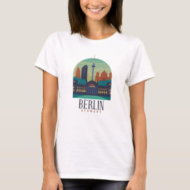 Berlin Tyskland Skyline Women T Shirt