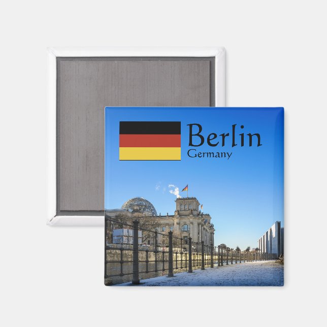 Berlin Tyskland Souvenir  Magnet (Front/Back)