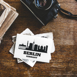 Berlin Tyskland Stadssiluett Landmärke Vykort