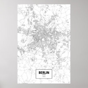Berlin, Tyskland (svart på vitt) Poster