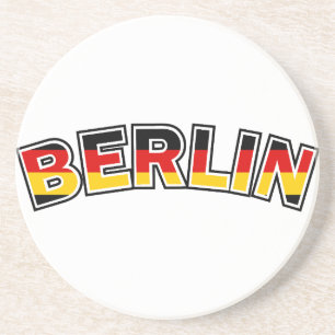 Berlin, Tyskland text med Tysklant flagga Underlägg Sandsten