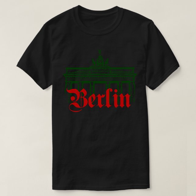 Berlin Tyskland Travel Brandenburg Grind Berlin Ge T Shirt (Design framsida)