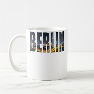 Berlin Tyskland Urban Siluett Fotografi Teckensnit Kaffemugg