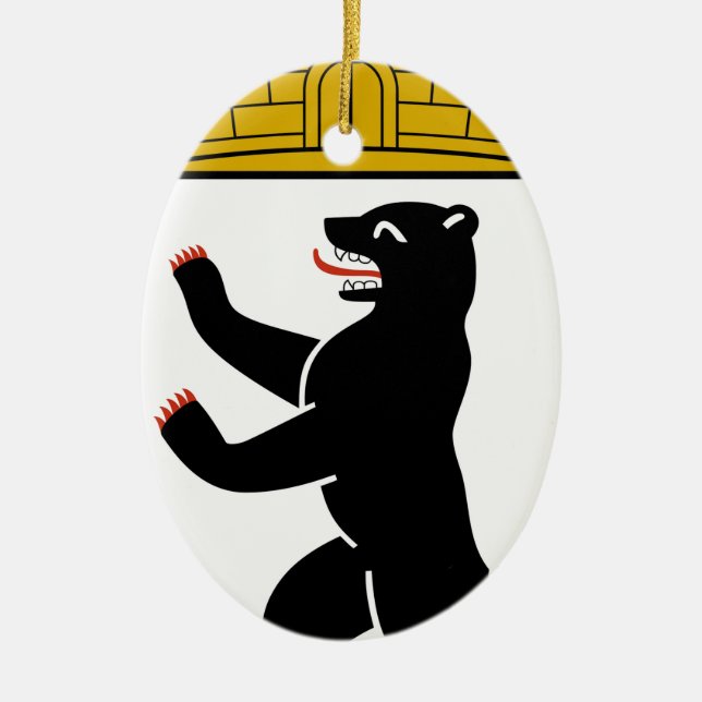 Berlin (tyskland) vapensköld julgransprydnad keramik (Framsidan)