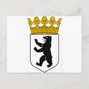 Berlin (tyskland) vapensköld vykort