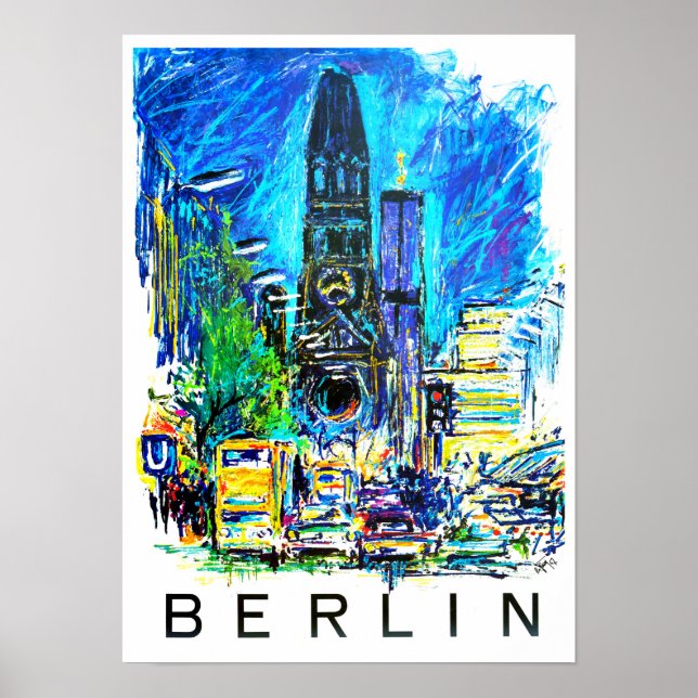 Berlin Tyskland vintage resor Poster (Framsidan)