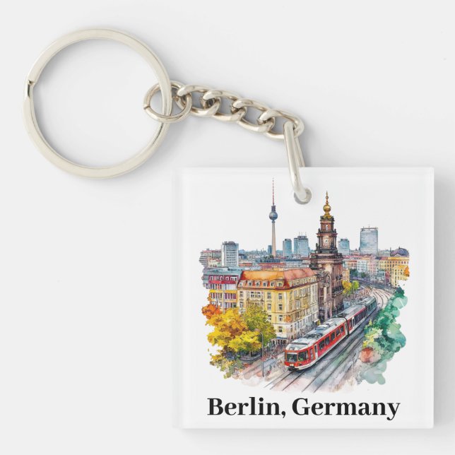 Berlin Tyskland Vintage resor Skyline (Framsidan)