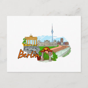 Berlin - Tyskland Vykort