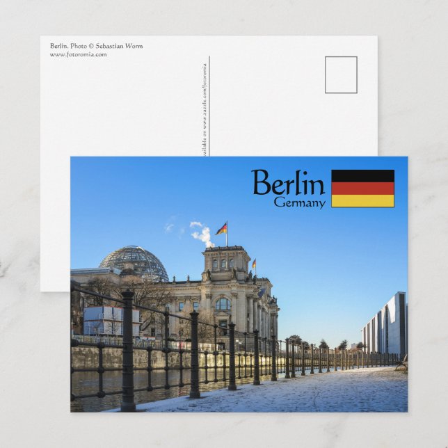 Berlin Tyskland Vykort (Fram/baksida)