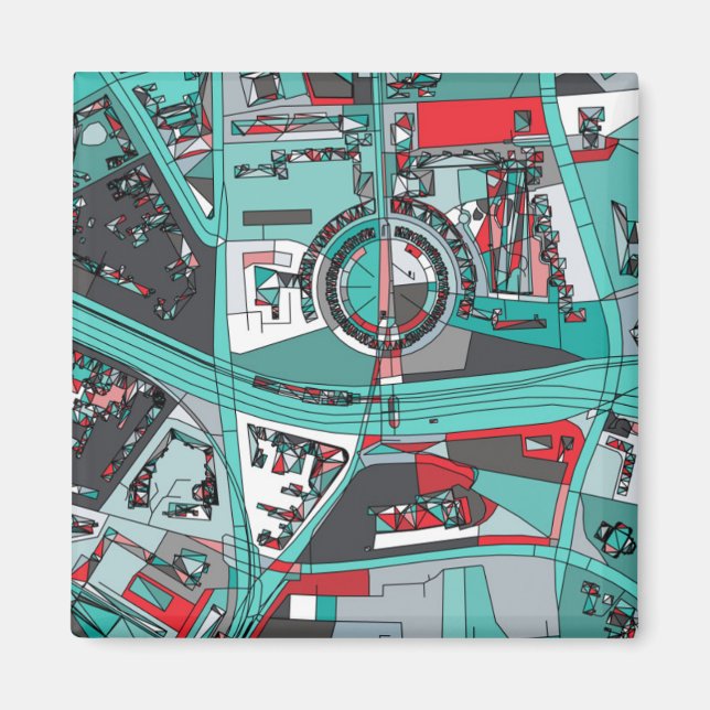 Berlin, Tysklanda Karta Magnet (Framsidan)