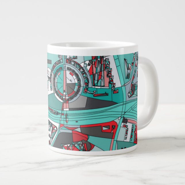 Berlin, Tysklandare Karta Jumbo Mugg (Framsida höger)