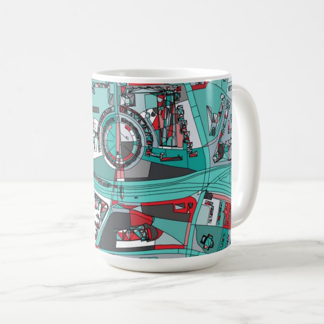 Berlin Tysklandkarta Kaffemugg (Framsida höger)