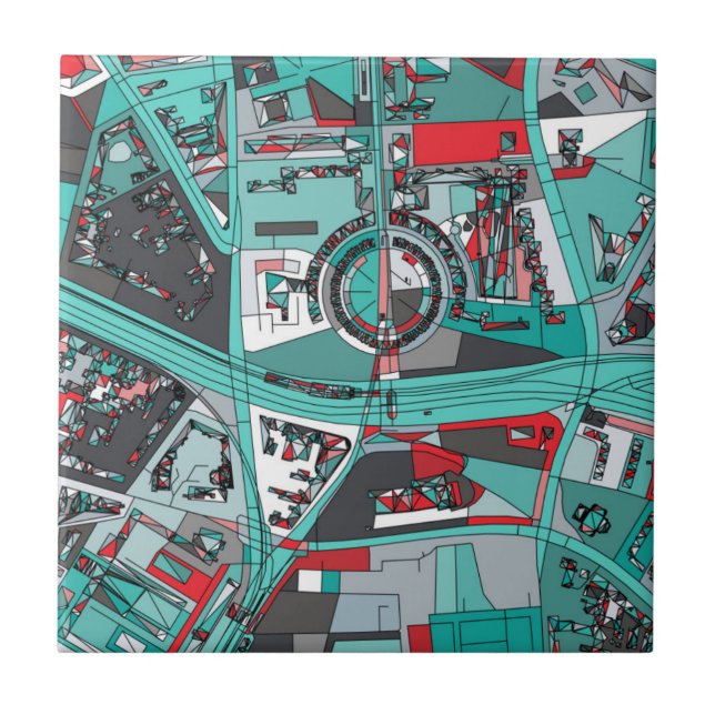 Berlin Tysklandkarta Kakelplatta (Framsidan)